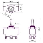 GOOBAY διακόπτης 10114, 6-pin, 2x ON-OFF-ON, 6A 250V