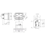 GOOBAY AC chassis plug 11261, με ασφάλεια