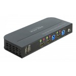 DELOCK HDMI KVM Switch 11481, USB 3.0, Audio, 4K60Hz, μαύρο