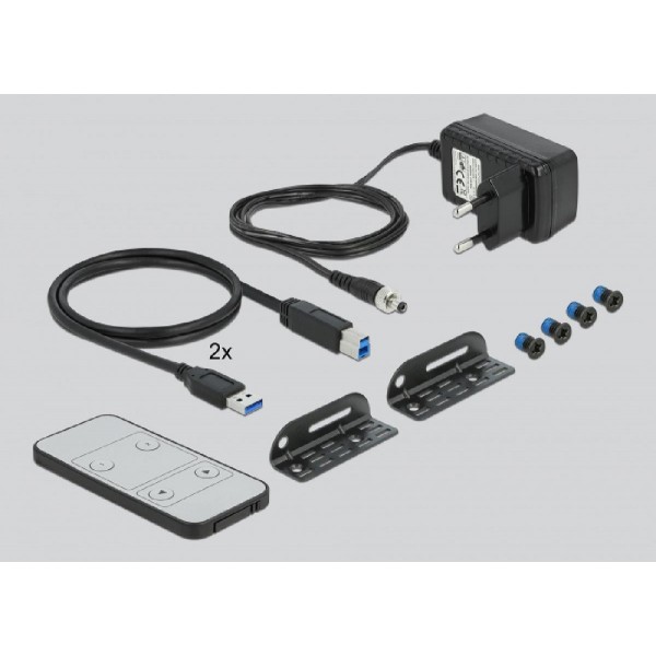 DELOCK HDMI KVM Switch 11481, USB 3.0, Audio, 4K60Hz, μαύρο