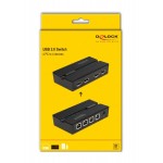 DELOCK USB 2.0 switch 11494, 4x USB Type B σε 4x USB, με μαγνήτη, μαύρο