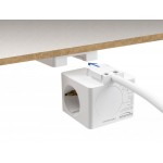 DELOCK πολύπριζο 11497, 3x schuko, USB-C & 2x USB, 16A, 1.5m, λευκό