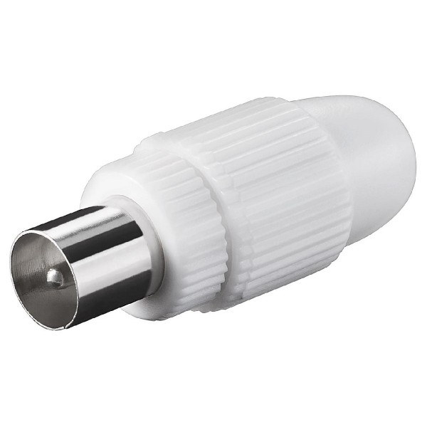 GOOBAY βύσμα coaxial 11500, αρσενικό, λευκό, 10τμχ