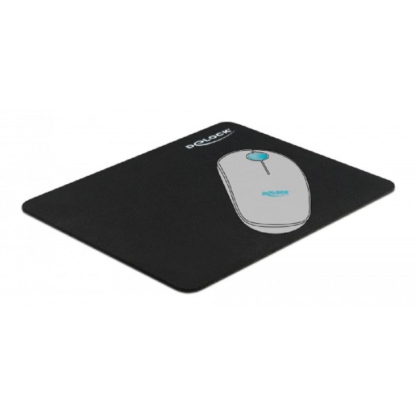 DELOCK mouse pad 12005, 22x18x0.2cm, μαύρο