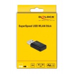 DELOCK USB αντάπτορας δικτύου WLAN 12550, dual band, DFS, μαύρος