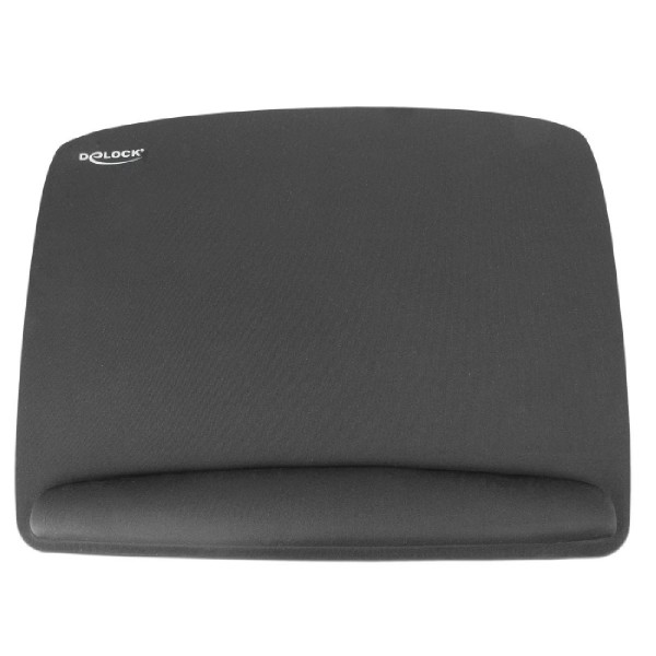 DELOCK mousepad για laptop με στήριγμα καρπού 12601, 320x420mm, μαύρο