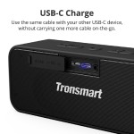 TRONSMART φορητό ηχείο Element T2 Plus, 20W, Bluetooth, 3600mAh, μαύρο