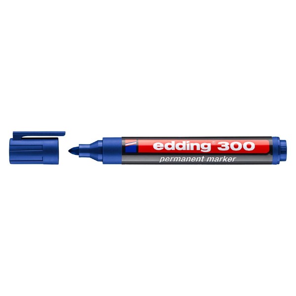 EDDING ανεξίτηλος μαρκαδόρος 300, 1.5-3mm, επαναγεμιζόμενος, μπλε