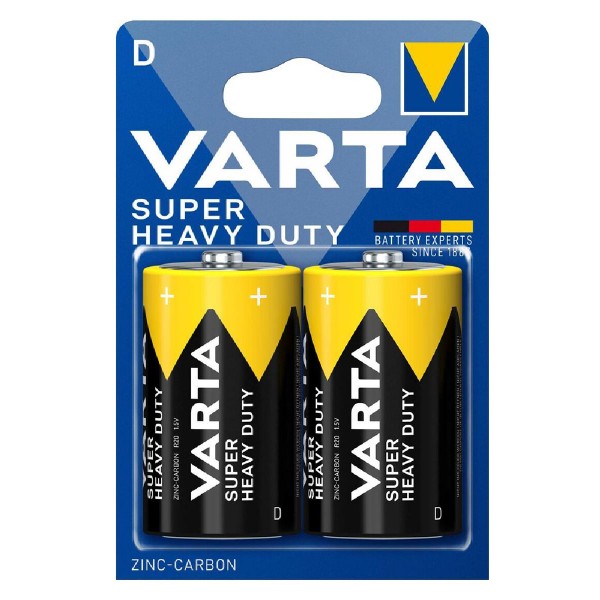 VARTA μπαταρίες Zinc Carbon Super Heavy Duty, D/R20P, 1.5V, 2τμχ