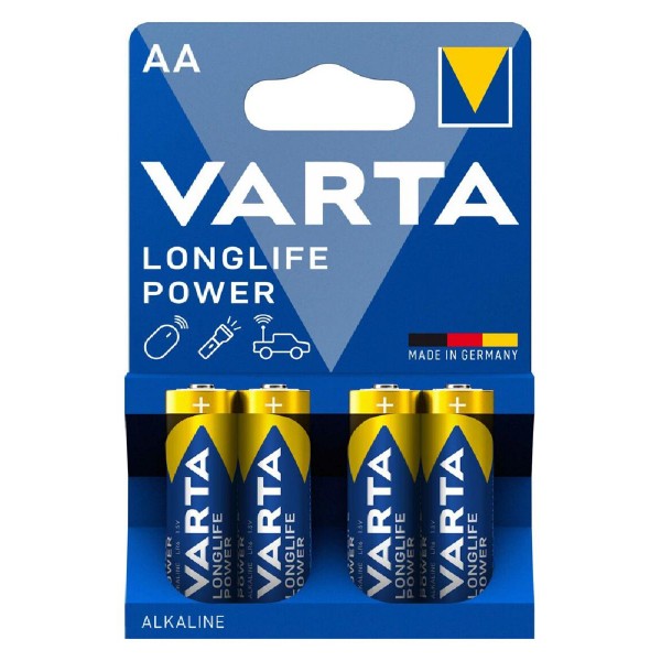 VARTA αλκαλικές μπαταρίες Longlife Power, AA/LR6, 1.5V, 4τμχ