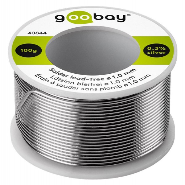 GOOBAY σύρμα συγκόλλησης 40844, Φ 1mm, χωρίς αλογόνο, 100g