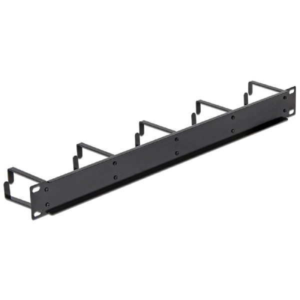 DELOCK cable management 42496 για rack 19"/1U, 5x γάντζοι, μαύρο