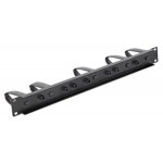 DELOCK cable management 43345 για rack 19"/1U, 5x γάντζοι, μαύρο