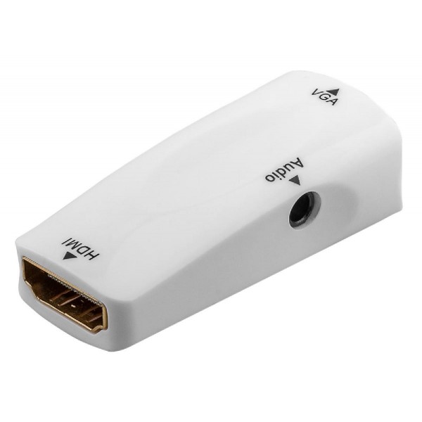 GOOBAY αντάπτορας HDMI σε VGA & 3.5mm 44794, 1080p, λευκός