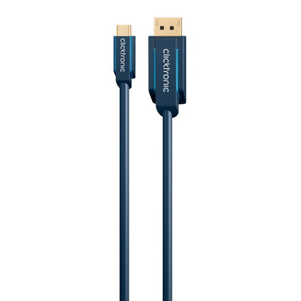 CLICKTRONIC καλώδιο DisplayPort σε USB Type-C 44931, 4K/60Hz, 1m, μπλε