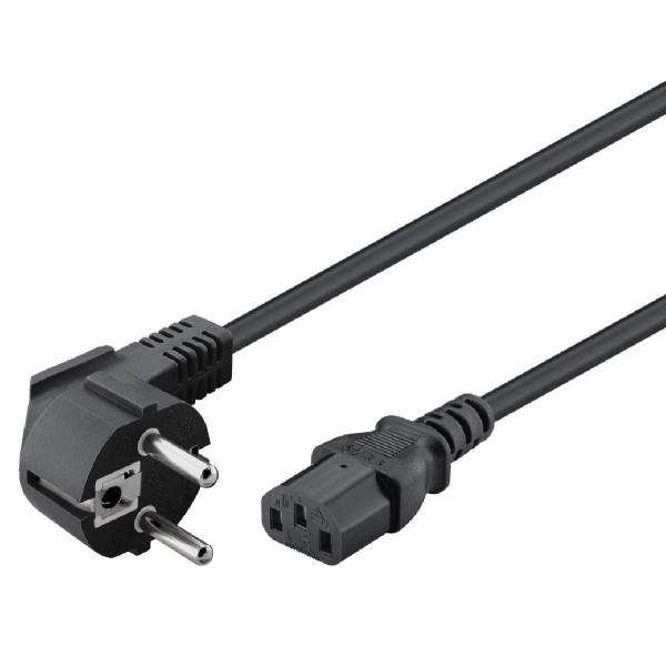 GOOBAY καλώδιο τροφοδοσίας 51320, γωνιακό, 3G 1.00mm², 5m, μαύρο