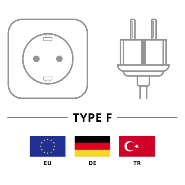 GOOBAY καλώδιο τροφοδοσίας 51320, γωνιακό, 3G 1.00mm², 5m, μαύρο