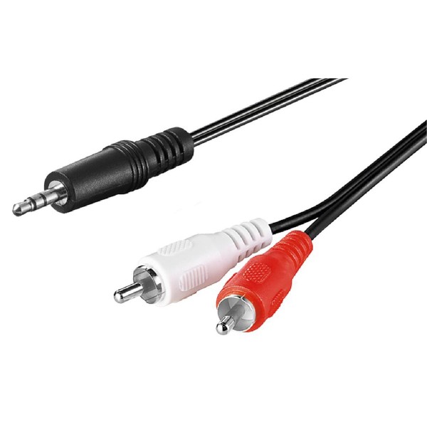 GOOBAY καλώδιο ήχου 51649 3.5mm σε 2x RCA, 3 pin stereo, 3m, μαύρο