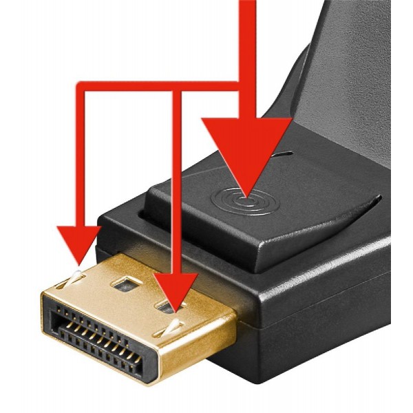 GOOBAY αντάπτορας DisplayPort σε DVI-D 1.1 51720, gold-plated, μαύρος