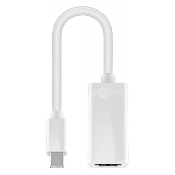 GOOBAY μετατροπέας Mini DisplayPort σε HDMI θηλυκό 51729, 0.15m, λευκό