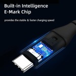 CABLETIME καλώδιο USB-C CM100, PD100W, E-MARK, USB 2.0, 5A, 1m, μαύρο