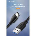 CABLETIME καλώδιο USB-A 3.0 σε USB-C C160, CM-AM, 5V3A, 1m, μαύρο