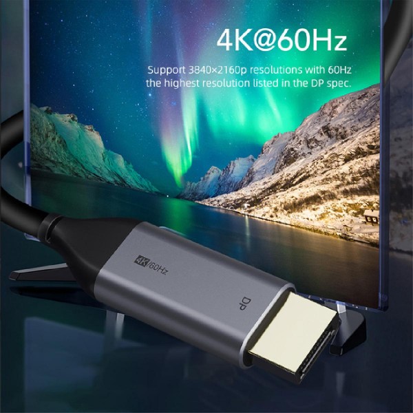 CABLETIME καλώδιο USB-C σε DisPlayPort C160, 4k/60hz, 1.8m, μαύρο