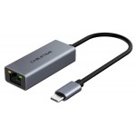 CABLETIME αντάπτορας USB Type-C σε RJ45 CML100, 100Mbps, 0.15m, γκρι