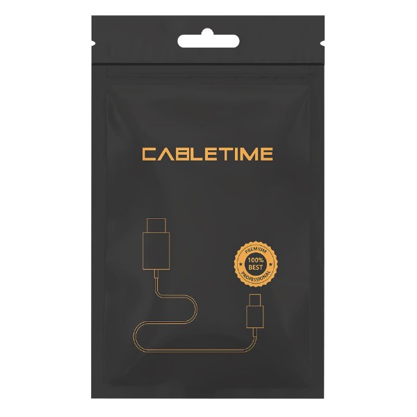 CABLETIME αντάπτορας USB Type-C σε RJ45 CML100, 100Mbps, 0.15m, γκρι