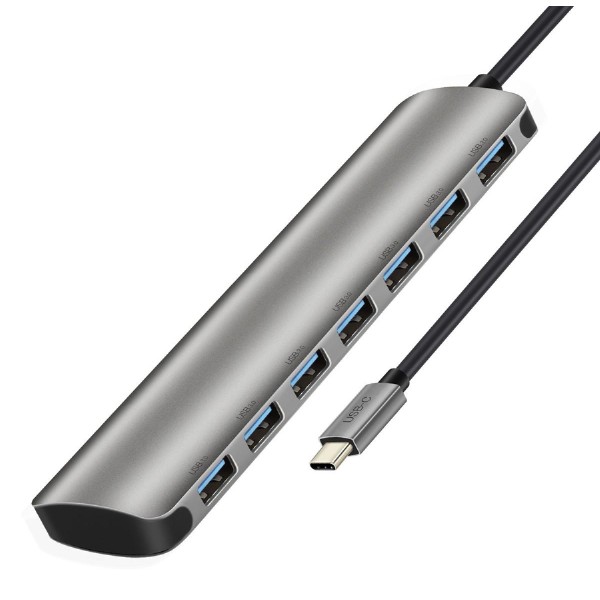 CABLETIME hub Type-C C160, 7-ports USB 3.0 , 5Gbps, 0.15m, ασημί