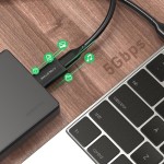 CABLETIME αντάπτορας OTG USB-A σε USB-C AMCF, 3.0, 2.1A, 0.1m, μαύρος