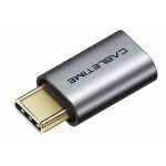 CABLETIME αντάπτορας OTG USB-C σε USB Micro B C160, USB 2.0, γκρι