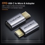 CABLETIME αντάπτορας OTG USB-C σε USB Micro B C160, USB 2.0, γκρι