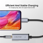 CABLETIME αντάπτορας USB-C σε USB-C + 3.5mm C160, Digital, 0.1m, μαύρος