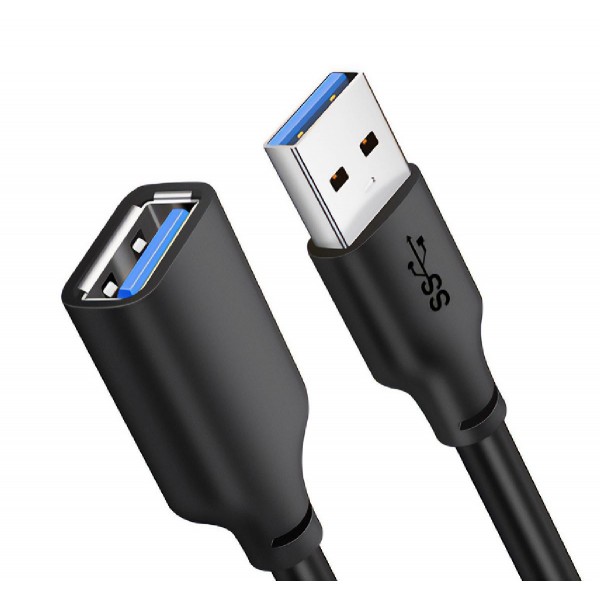 CABLETIME καλώδιο USB 3.0 C160, M-F, 5Gbps, 2m, μαύρο