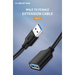 CABLETIME καλώδιο USB 3.0 C160, M-F, 5Gbps, 2m, μαύρο