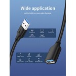 CABLETIME καλώδιο USB 3.0 C160, M-F, 5Gbps, 2m, μαύρο