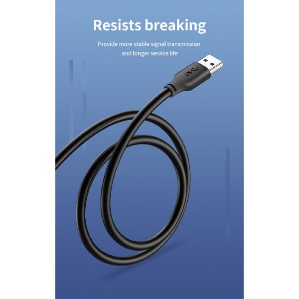 CABLETIME καλώδιο USB 3.0 C160, M-F, 5Gbps, 2m, μαύρο