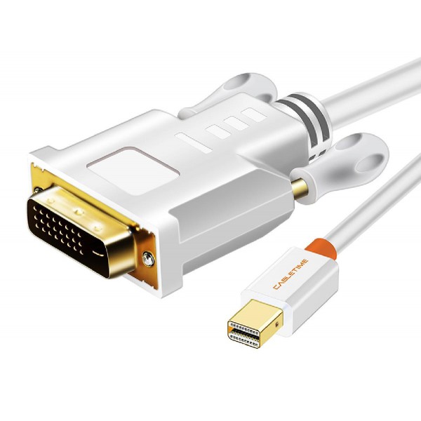 CABLETIME καλώδιο Mini DisplayPort σε DVI AV588, 1080p, 1.8m, λευκό