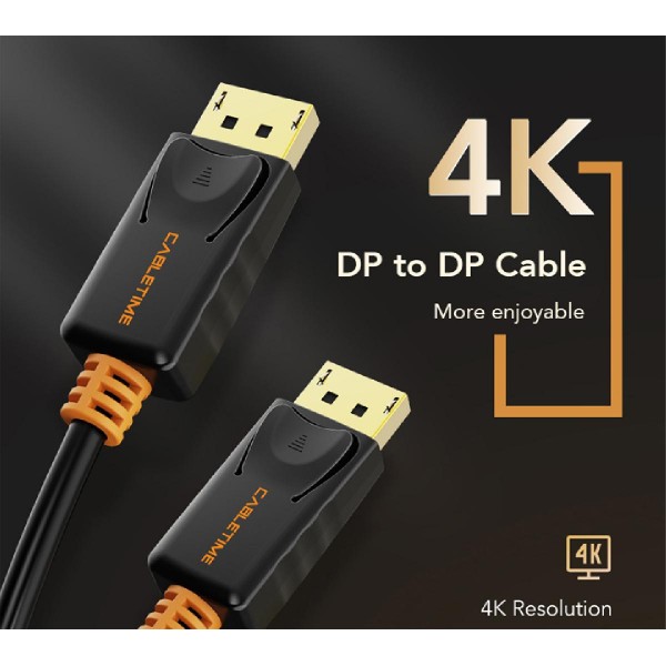 CABLETIME καλώδιο Displayport 1.2v AV585, 4K, 4.5m, μαύρο