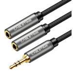 CABLETIME καλώδιο Stereo 3.5mm M σε 2x 3.5mm F AV309, 3pole, 0.2m, μαύρο