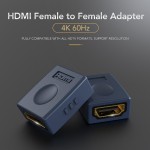 CABLETIME αντάπτορας HDMI F/F AV599, 4K/1080P, gold plated, μπλε