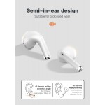 LDNIO earphones με θήκη φόρτισης T03, True Wireless, HiFi, λευκά