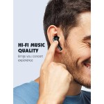 LDNIO earphones με θήκη φόρτισης T01, True Wireless, HiFi, μαύρα