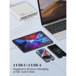 LDNIO σταθμός φόρτισης Q605, 3x USB-C & 3x USB, 120W, PD/QC, μαύρος