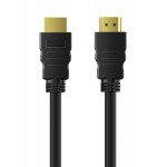 CABLETIME καλώδιο HDMI CT-HE19G με Ethernet, 4K/60Hz, 18 Gbps, 0.5m, μαύρο