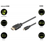 GOOBAY καλώδιο HDMI σε HDMI Micro 53784 με Ethernet, 4K, 1.5m, μαύρο