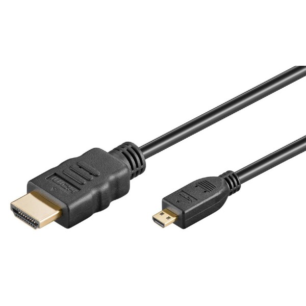 GOOBAY καλώδιο HDMI σε HDMI Micro 53787 με Ethernet, 4K, 5m, μαύρο