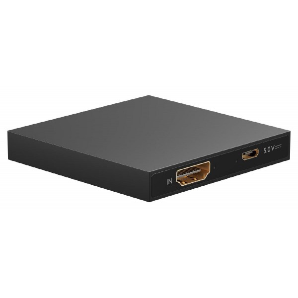 GOOBAY HDMI splitter 58480, 1-in σε 2-out, 4K/30Hz, μαύρο