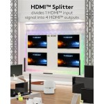 GOOBAY HDMI splitter 58483, 1-in σε 4-out, 4K/60Hz, μαύρο